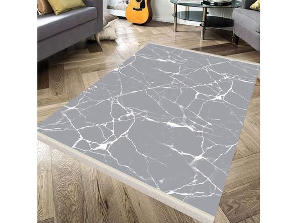 Dokuma Taban İpeksi Halı Crack Wall Gri 100x300 Cm