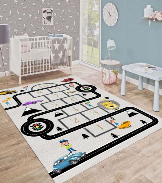 Birkilim Washable Silky Non-Slip Base Kids Room Carpet | MLN-IP-SD-504