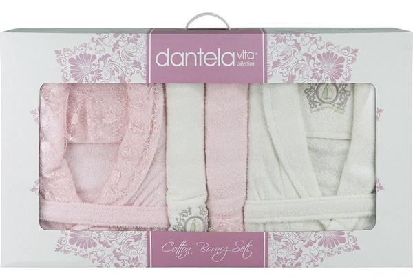 Dantela Vita Collection 8 Parça Aile Bornoz Seti | Pembe Krem | Dantela-0003