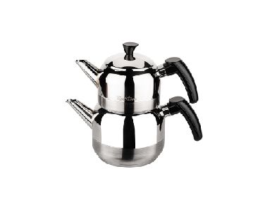 004-01-BLACK ATHENA طقم مسننات ستانلس ستيل صغير الحجم 650/1150 مل