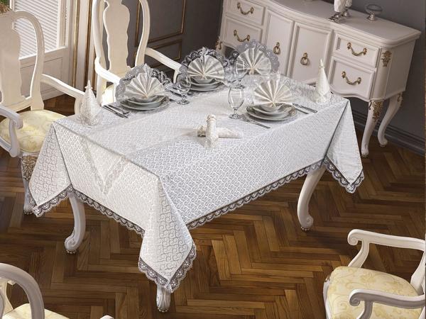 Kdk Care-Free Tablecloth Set 26 Pieces Yonca Cream