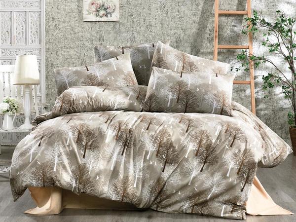 Mitgift Diyarı Çınar Doppelbettbezug Set Braun