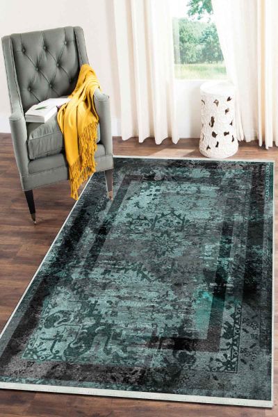 Birkilim Yıkanabilir Dekoratif Halı İpeksi Kaymaz Taban | MLN-IP-SD-279