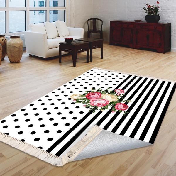 Milano Yıkanabilir Dekoratif Halı Kaymaz Taban | 8mm | MLN-DOT-HT305