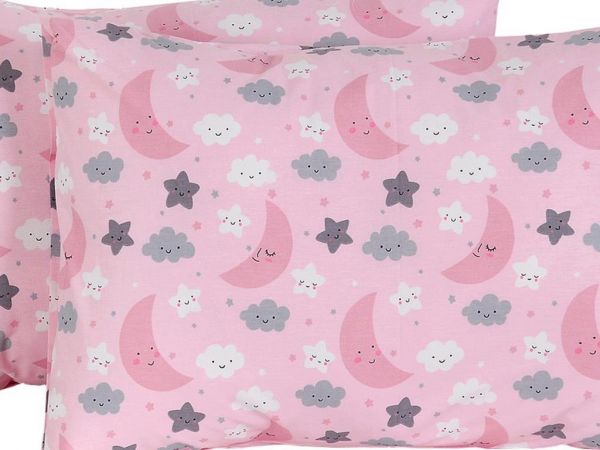 Aydede Yıldız 2'li Yastık Kılıfı Pembe