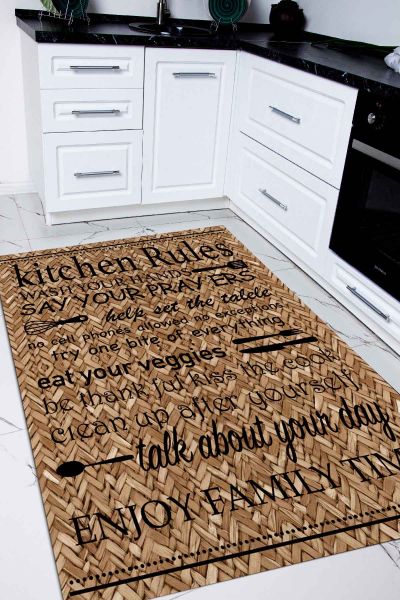 Birkilim Yıkanabilir İpeksi Kaymaz Taban Mutfak Halısı | MLN-IP-SD-361