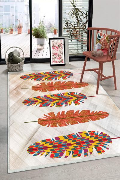 Birkilim Yıkanabilir Dekoratif Halı İpeksi Kaymaz Taban | MLN-IP-HS-340