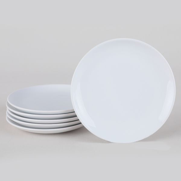 Beyaz Delta Tatlı Tabağı 17 Cm 6 Adet | Keramika