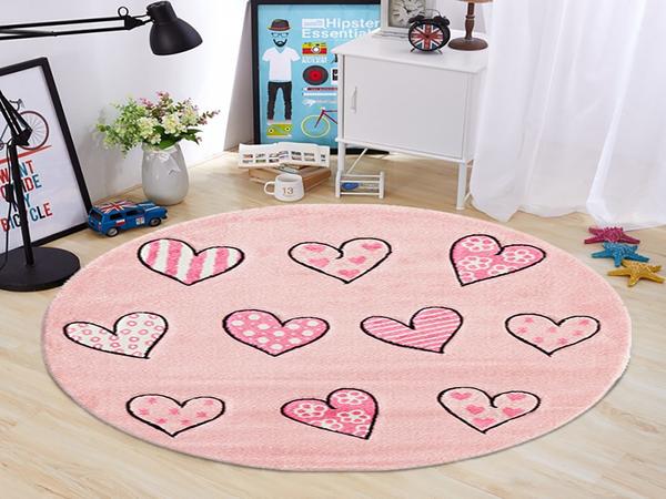 Festival Momo Çocuk Halısı | Yuvarlak | Pembe | Momo-574-09-Pink