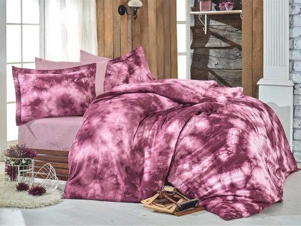 Gizem Çift Kişilik Nevresim Takımı Bordo | Hobby