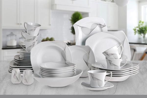 Beyazca 40 Parça Eda Porselen Yemek Takımı | 6 Kişilik