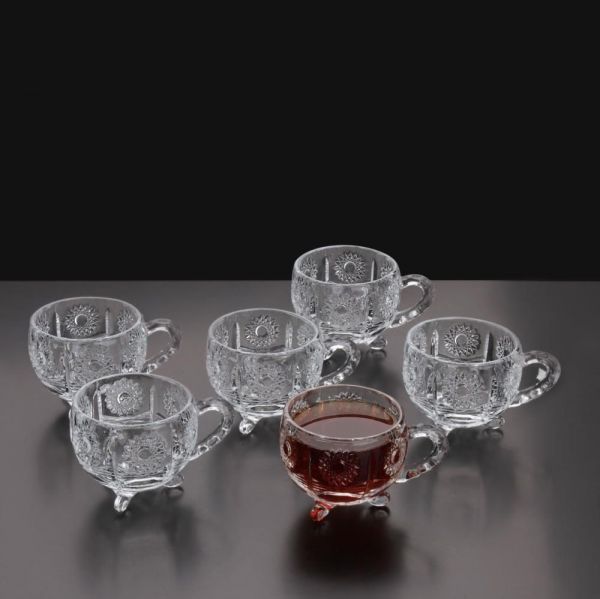 Asaf Kristal 6'lı Cam Kupa Bardak 150 ml