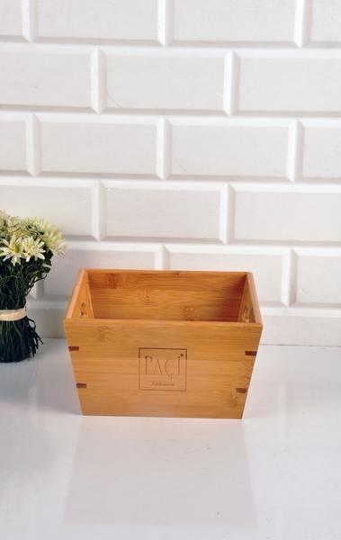 Bayev | Kahverengi Kare Bambu Ekmeklik 20 cm