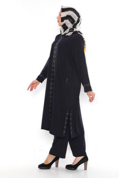 İkili Bayan Hac Umre Kıyafeti Lacivert