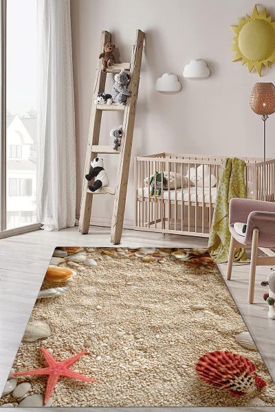 Birkilim Yıkanabilir Dekoratif Halı İpeksi Kaymaz Taban | MLN-IP-HP-754