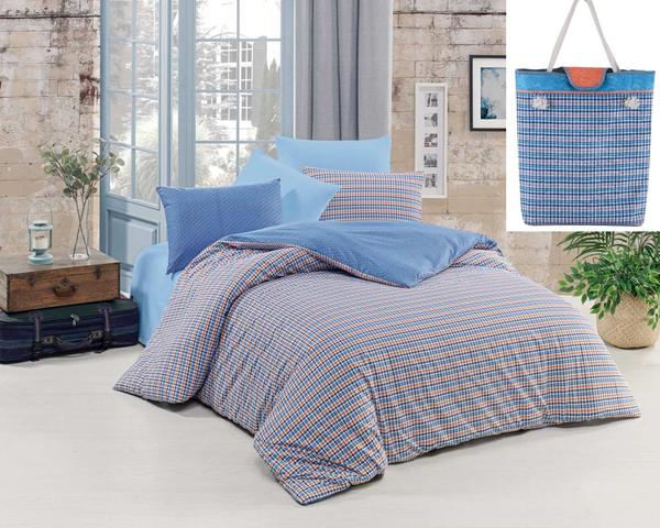 Soley Çanta Hediyeli Çift Kişilik Nevresim Takımı Aria