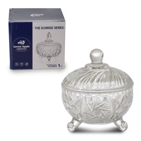 TG2804 CAM KAPAKLI SEKERLIK 9,7 cm |IPEK-11492