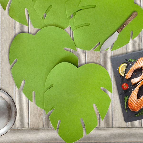 Yaprak Yeşil Amerikan Servis 1 Adet | Keramika