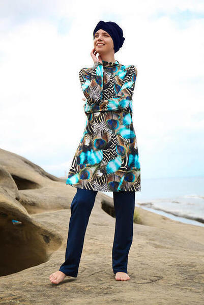 Marina 1955 Tam Kapalı Tesettür Mayo Lacivert