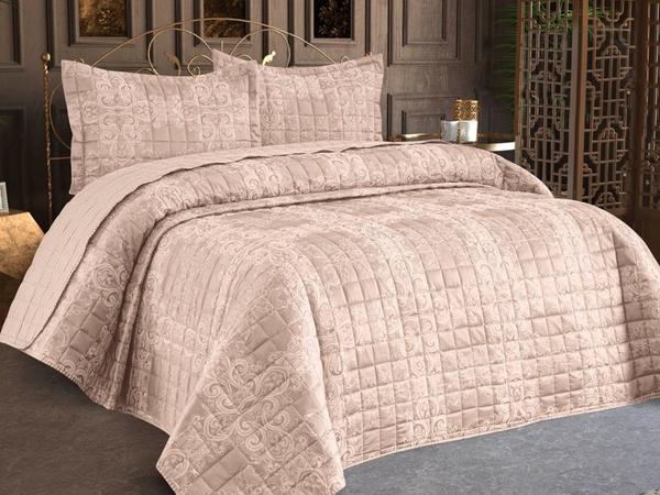 Elena Çift Kişilik Yatak Örtüsü Cappucino