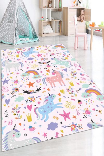 Birkilim Yıkanabilir Dekoratif Halı İpeksi Kaymaz Taban | MLN-IP-HP-620