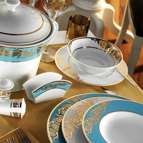 Kütahya Porselen İris 97 Parça Kaftan Yemek Takımı | Yuvarlak | 12 Kişilik | 6589