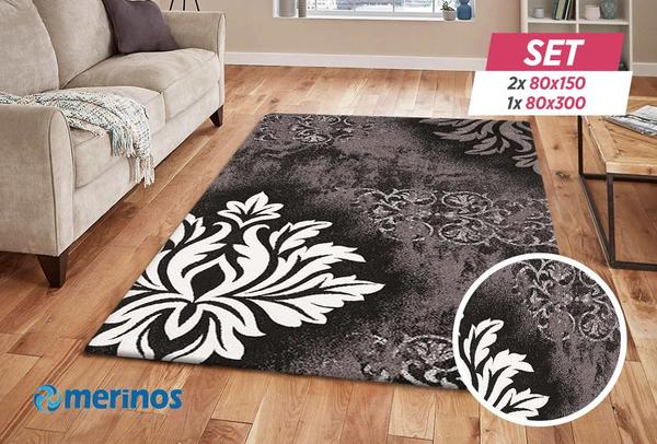 Merinos Brilliance Halı Seti | 80x150 | 80x300 | Gri
