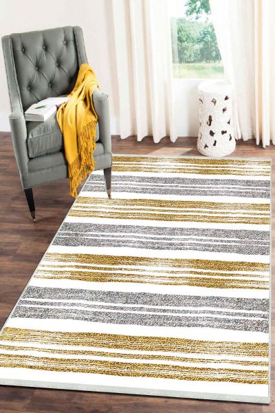 Birkilim Yıkanabilir Dekoratif Halı İpeksi Kaymaz Taban | MLN-IP-SD-127