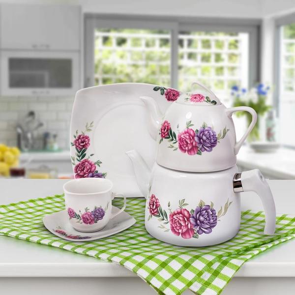 Taç Ribbon Rosso 39 Parça Kahvaltı Takımı | Beyaz | 6 Kişilik