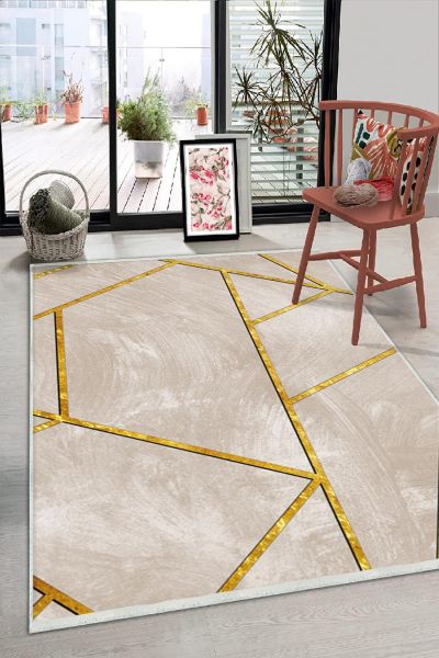 Birkilim Yıkanabilir Dekoratif Halı İpeksi Kaymaz Taban | MLN-IP-HS-318