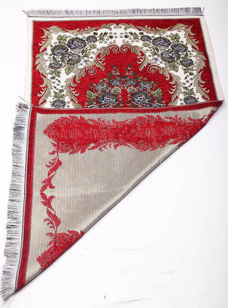 Tapis de prière en chenille Lux Gulce - 0260 - Couleur rouge bordeaux