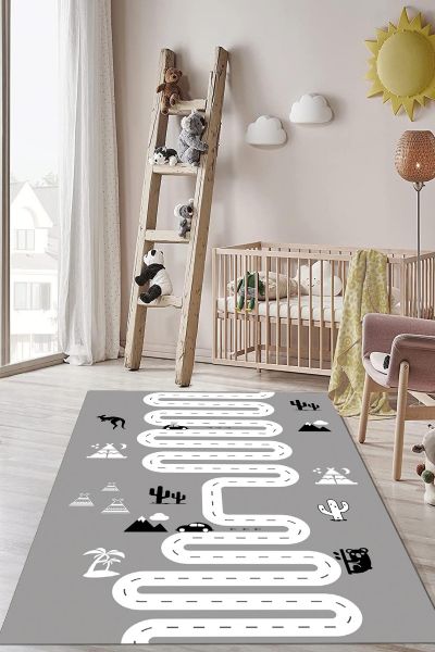 Birkilim Yıkanabilir Dekoratif Halı İpeksi Kaymaz Taban | MLN-IP-HP-748