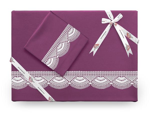 Ensemble de housse de couette en dentelle à l'aiguille Kula Prune