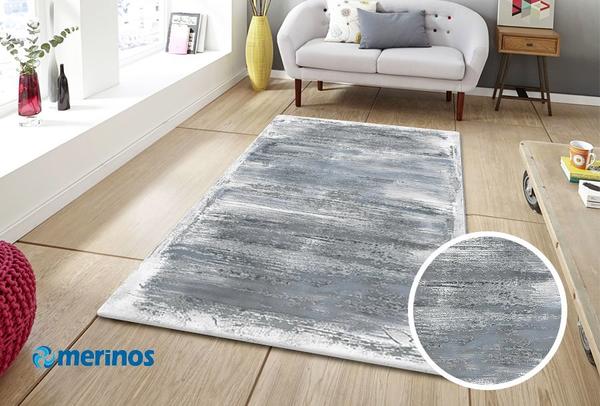 Merinos | Craft Modern | 3D Teppich | Grau & Blau | PP Heatset & Polyester | Höhe 12 mm | 23271-953-Grey-Blue