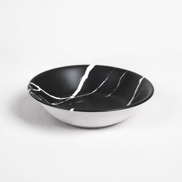 Dinner Plate 19 Cm Black Marble 1 Piece | ceramics