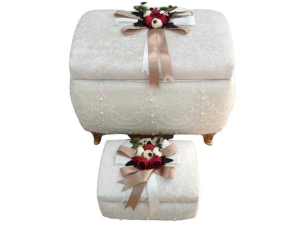 Französische geschnürte und perlmuttgekrümmte 2-teilige Mitgift-Brustcreme