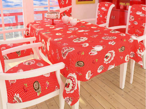 Runde Tischdecke des bunten Kuchens