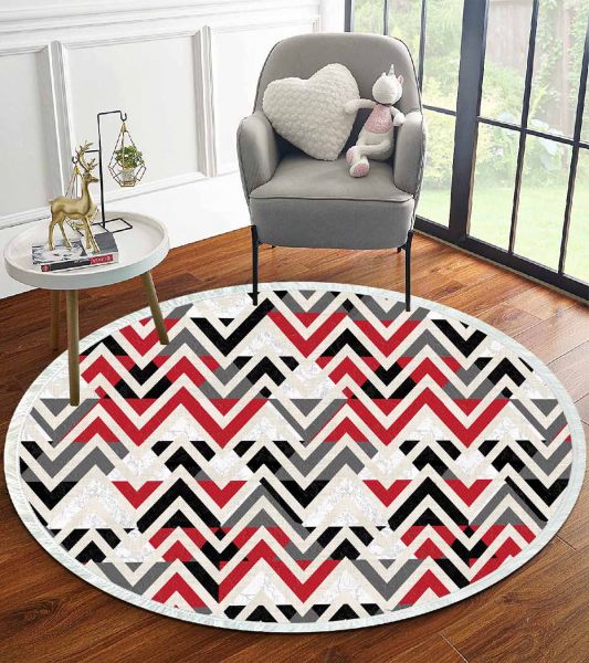 Birkilim Yuvarlak Yıkanabilir Dekoratif Halı İpeksi Kaymaz Taban | MLN-IP-YU-HT-781