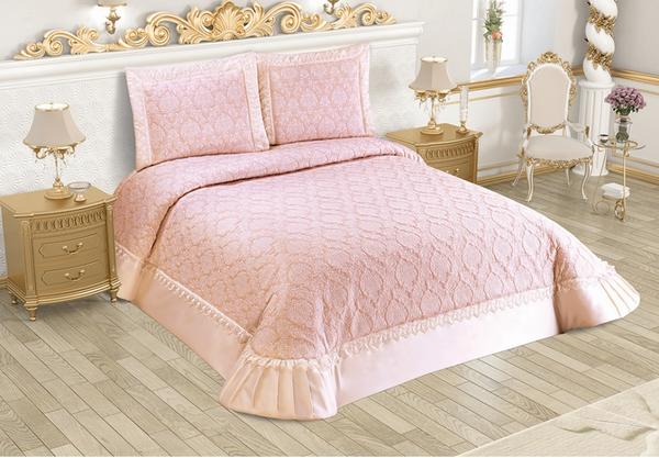 Belenay Çift Kişilik Yatak Örtüsü - Rustik Pudra