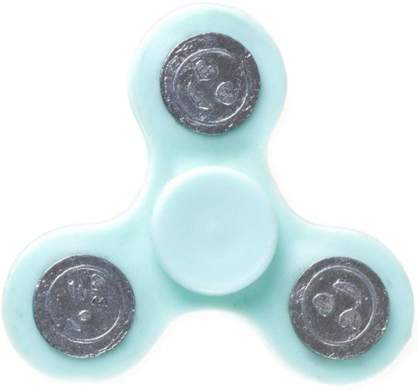 Smiley Metal Ağırlıklı Stres Çarkı Açık Mavi 70 mm | bedibuy