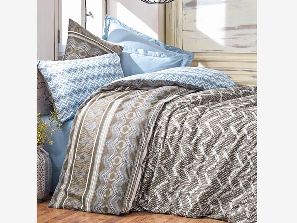 Cotton Box Minimal Nevresim Takımı Joy Mavi Çift Kişilik | Cotton Box