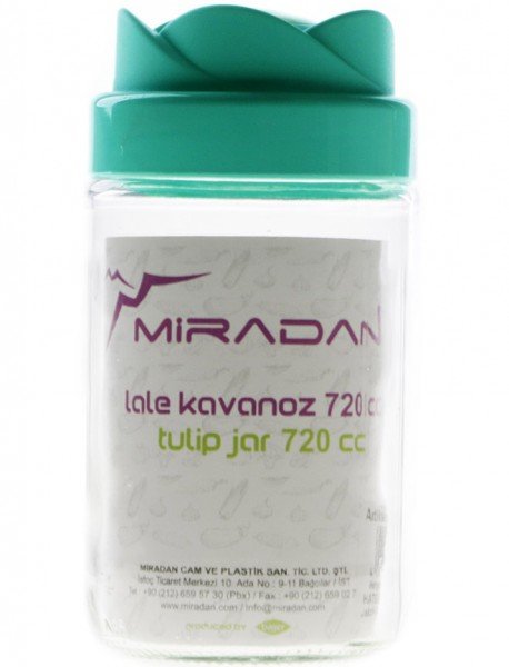 Miradan Cam Kavanoz 720 ml Turkuaz