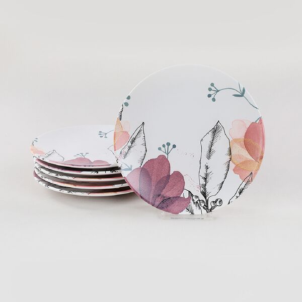 ليليا صحن كيك 20 سم 6 قطع - 19176 | كيراميكا