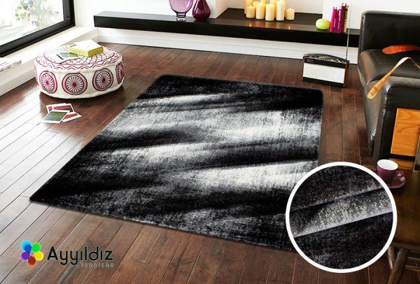 Ayyıldız Lima Halı 100% PP Frise 13mm 2800gr | Siyah| 1910Black