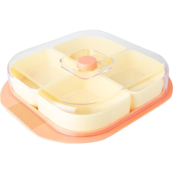 Dekonaz | Plastik Çerezlik | 6 Parça | Turuncu-Sarı Renk | GP-0060