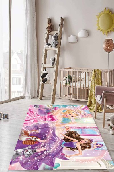 Birkilim Yıkanabilir İpeksi Kaymaz Taban Çocuk Odası Halısı | MLN-IP-HT-1166