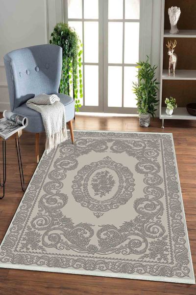 Birkilim Yıkanabilir Dekoratif Halı İpeksi Kaymaz Taban | MLN-IP-HK-0121