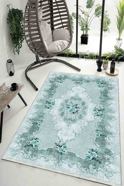 Birkilim Yıkanabilir Dekoratif Halı İpeksi Kaymaz Taban | MLN-IP-HK-066