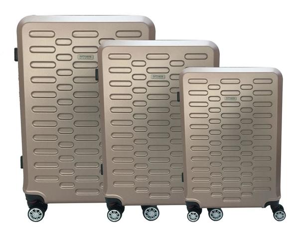 Hoffmanns Abs 3'lü Bavul Seti - Metalik Pembe