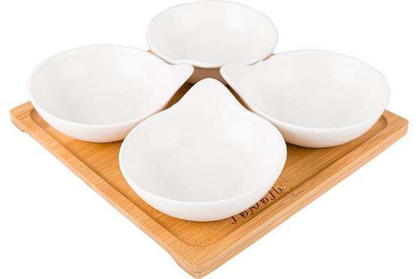 Hayal | Kase Seti | 5 Parça | Fine Porselen | Bambu | By-alz-p180187